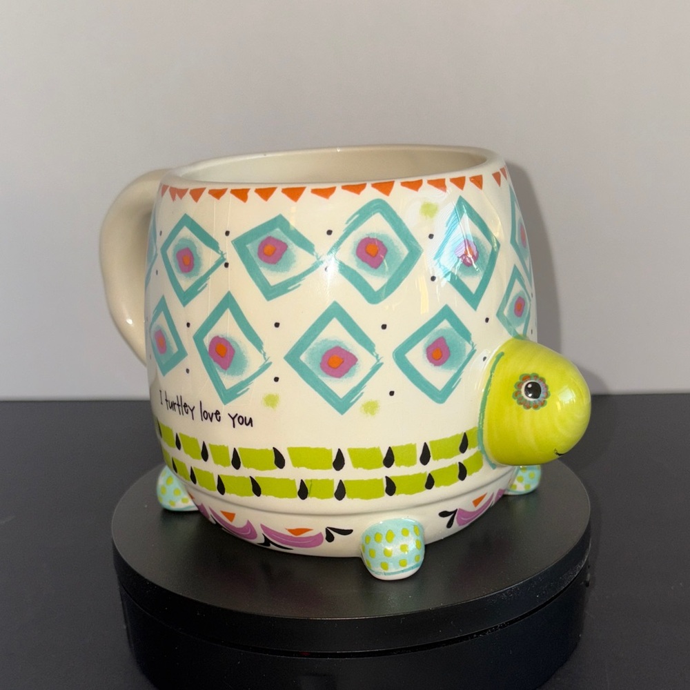 “I Turtley Love You” Colourful Smiling Turtle Mug Natural Life